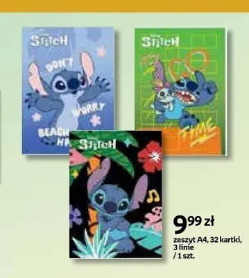 Zeszyt A4 Stitch 32 kartki 3 linie promocja w Empik