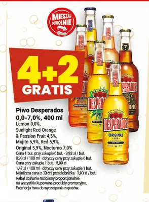 Piwo Desperados Mojito 5,9% promocja w Twój Market