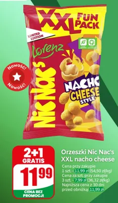 Orzeszki Lorenz Nic Nac's XXL Nacho Cheese promocja w Dino