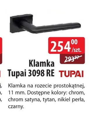 Klamka Tupai 3098 RE na rozecie prostokątnej 11mm promocja w Dobre Dla Domu