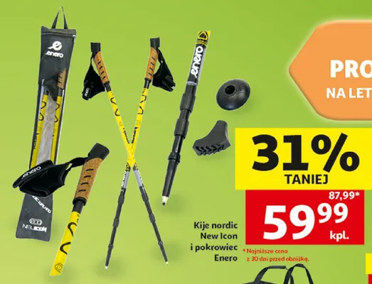 Kije nordic z pokrowcem Enero New Icon promocja w Auchan