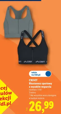 Biustonosz sportowy o wysokim wsparciu Crivit promocja w Lidl