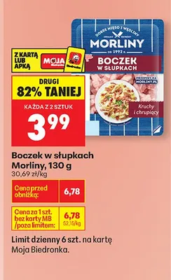 Boczek w słupkach promocja w Biedronka