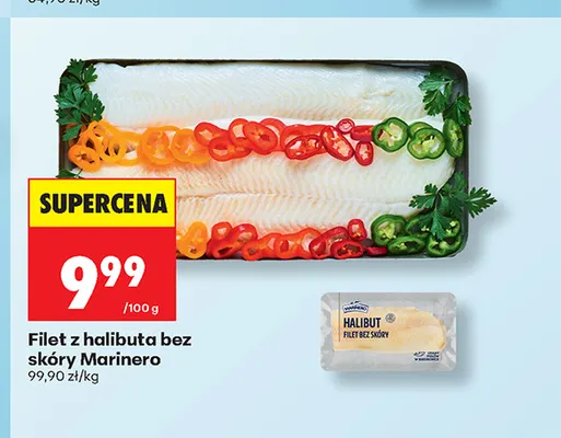 Filet z halibuta bez skóry Marinero promocja w Biedronka