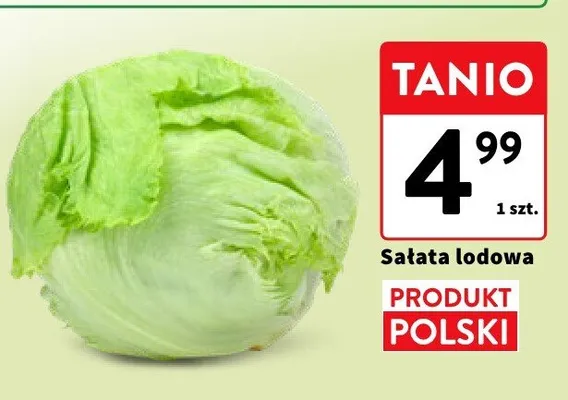 Sałata lodowa polska promocja w Intermarche