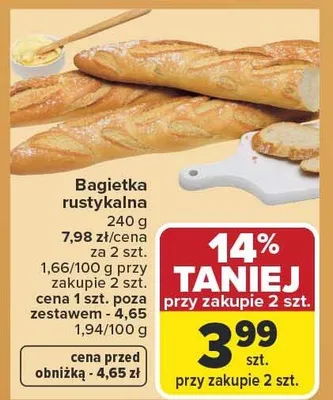 Bagietka rustykalna promocja w Carrefour
