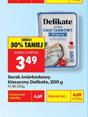 Serek śmietankowy klasyczny Delikate promocja w Biedronka