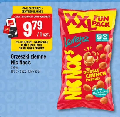 Orzeszki ziemne Nic Nac's Lorenz promocja w POLOmarket