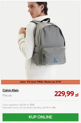 Plecak Calvin Klein promocja w eobuwie.pl