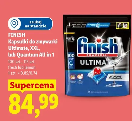 Kapsułki do zmywarki Finish promocja w Lidl