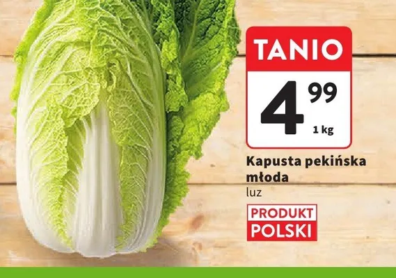 Kapusta pekińska młoda polska luz promocja w Intermarche