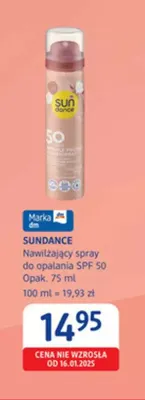 Nawilżający spray do opalania SPF 50 Sundance promocja w Drogerie DM