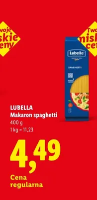 Makaron spaghetti Lubella promocja w Lidl
