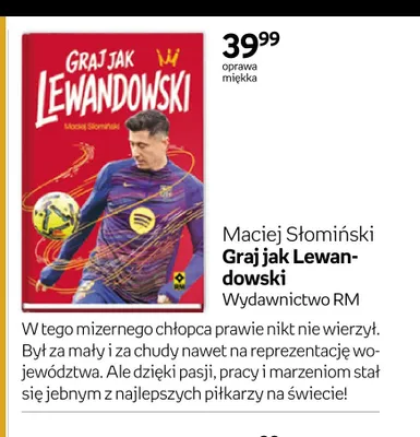 Książka Graj jak Lewandowski Maciej Słomiński oprawa miękka promocja w Empik