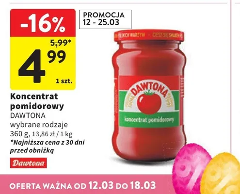 Koncentrat pomidorowy wybrane rodzaje promocja w Intermarche
