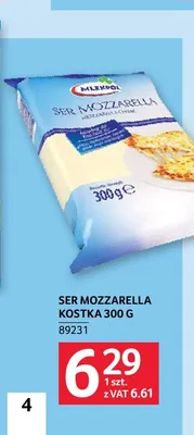 Ser mozzarella w kostce Mlekpol promocja w Selgros