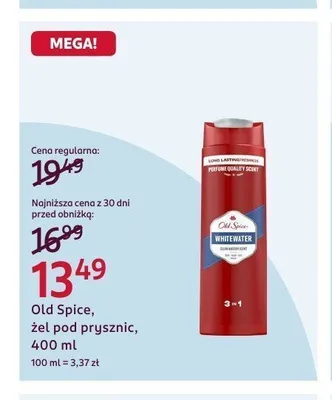 Old Spice Whitewater żel pod prysznic promocja w Rossmann