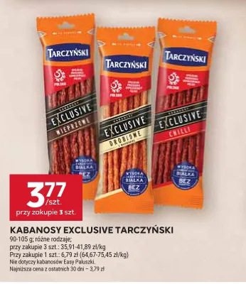 Kabanosy Exclusive wieprzowe Tarczyński promocja w Stokrotka