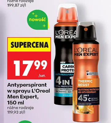Antyperspirant w sprayu L'Oréal Men Expert promocja w Biedronka