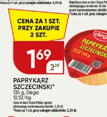 Paprykarz szczeciński Dega promocja w Chata Polska