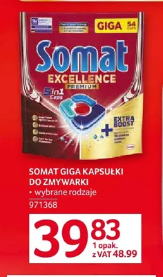 Kapsułki do zmywarki Somat Giga promocja w Selgros
