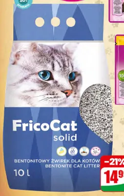 Żwirek dla kota bentonitowy Fricocat Solid promocja w Dino