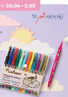 Długopisy żelowe Pusheen promocja w Biedronka