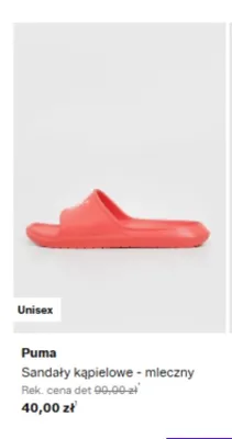 Sandały kąpielowe Puma mleczny promocja w Lounge by Zalando