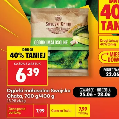 Ogórki małosolne Swojska Chata promocja w Biedronka