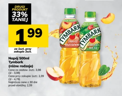 Napój Tymbark jabłko mięta promocja w Hitpol