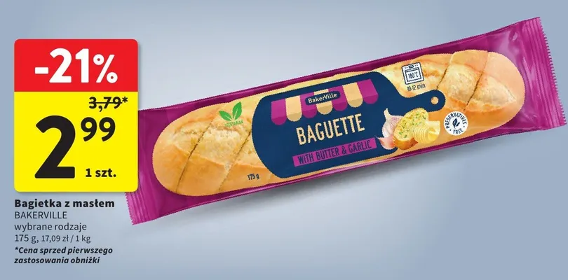Bagietka z masłem promocja w Intermarche
