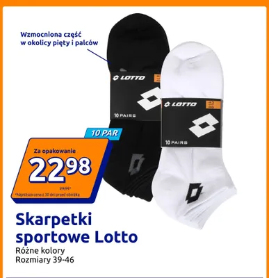 Skarpetki sportowe Lotto 10-pak promocja w Action