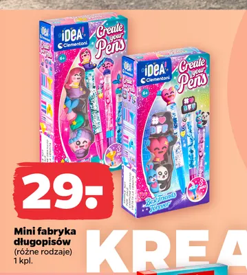 Mini fabryka długopisów Clementoni IDEA! promocja w Netto