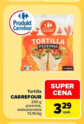 Tortilla wieloziarnista Carrefour promocja w Carrefour Market