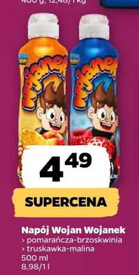 Napój Wojan Wojanek pomarańcza-brzoskwinia promocja w Netto