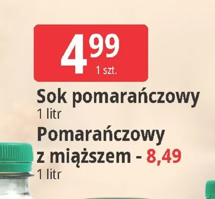 Sok pomarańczowy promocja w Leclerc