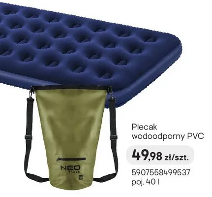 Plecak wodoodporny PVC promocja w Castorama