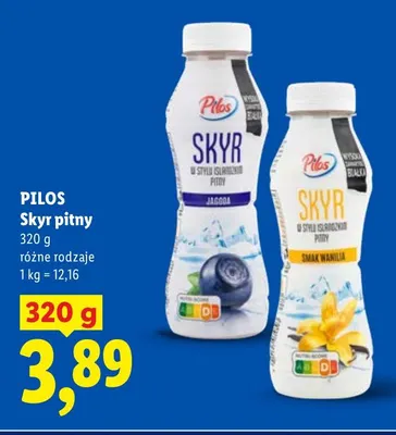 Skyr pitny jagoda Pilos promocja w Lidl