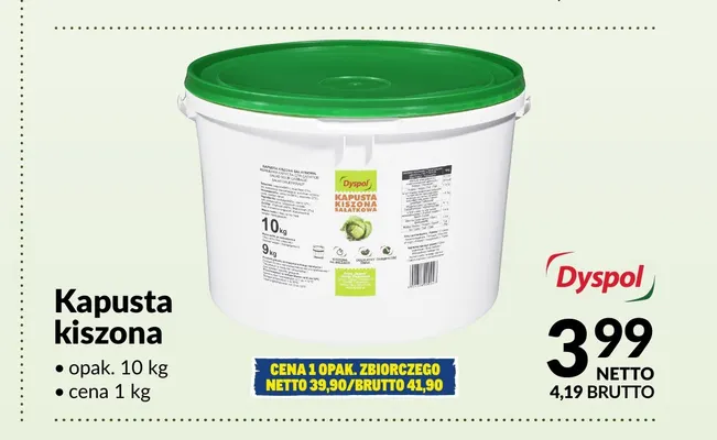 Kapusta kiszona Dyspol promocja w Makro