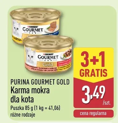 Karma mokra dla kota Purina Gourmet Gold promocja w Aldi