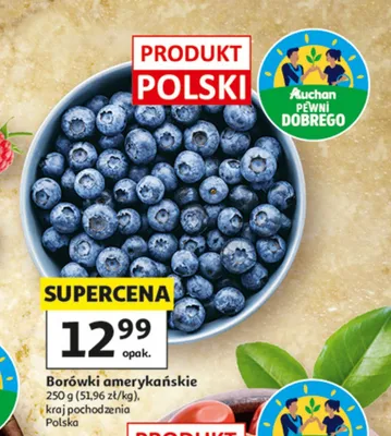 Borówki amerykańskie Auchan Pewni Dobrego polskie promocja w Auchan
