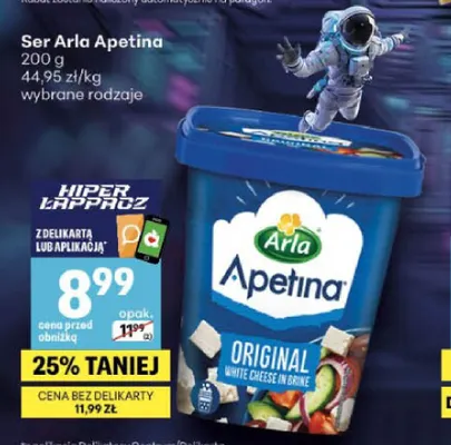 Ser Arla Apetina promocja w Delikatesy Centrum