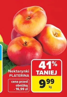 Nektarynki Platerina promocja w Carrefour