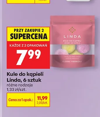 Kule do kąpieli Linda Floral Harmony promocja w Biedronka