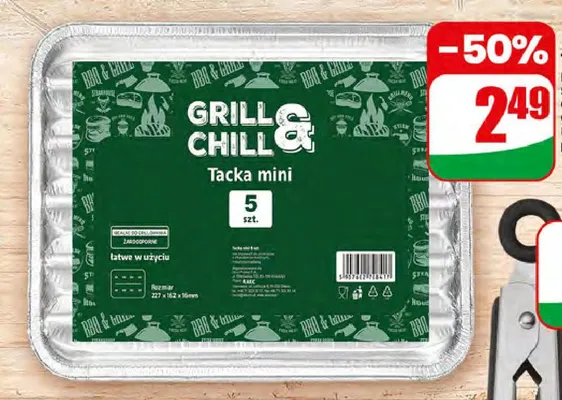 Tacki aluminiowe mini Grill & Chill promocja w Dino