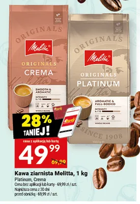 Kawa ziarnista Melitta Platinum promocja w Twój Market