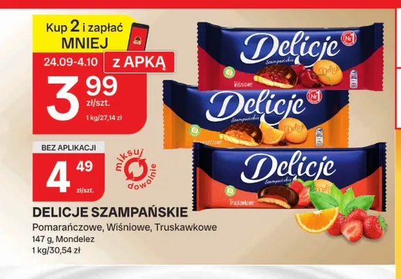 Delicje Szampańskie wiśniowe promocja w Chorten