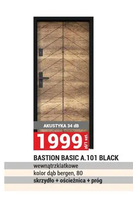 Drzwi wewnątrzklatkowe Bastion Basic A.101 Black promocja w Merkury Market