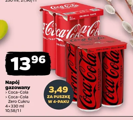 Napój gazowany Coca-Cola Zero cukru promocja w Netto