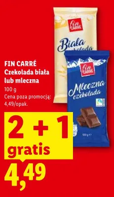 Czekolada mleczna FIN CARRÉ promocja w Lidl